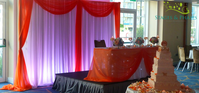 Starlight backdrop wedding